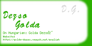 dezso golda business card